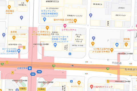 関西会員制オナクラSTOPの店舗マップ