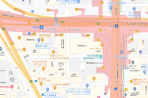 関西会員制オナクラSTOPの店舗マップ